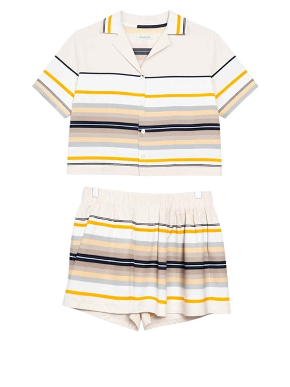 rag & bone Cropped Button-Down and Short Set